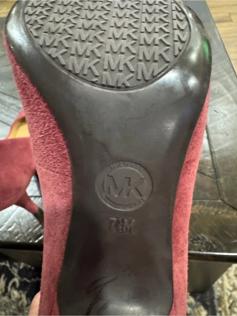 Michael Kors Burgundy Suede Pointed-Toe Pumps – Size 7 1/2